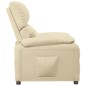 vidaXL Sillón reclinable de tela crema