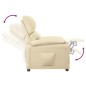 vidaXL Sillón reclinable de tela crema