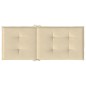 vidaXL Cojín silla de jardín respaldo alto 4 uds tela beige 120x50x3cm vidaXL Cojín silla de jardín respaldo alto 4 uds tela beige 120x50x3cm