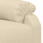 vidaXL Sillón reclinable de tela crema