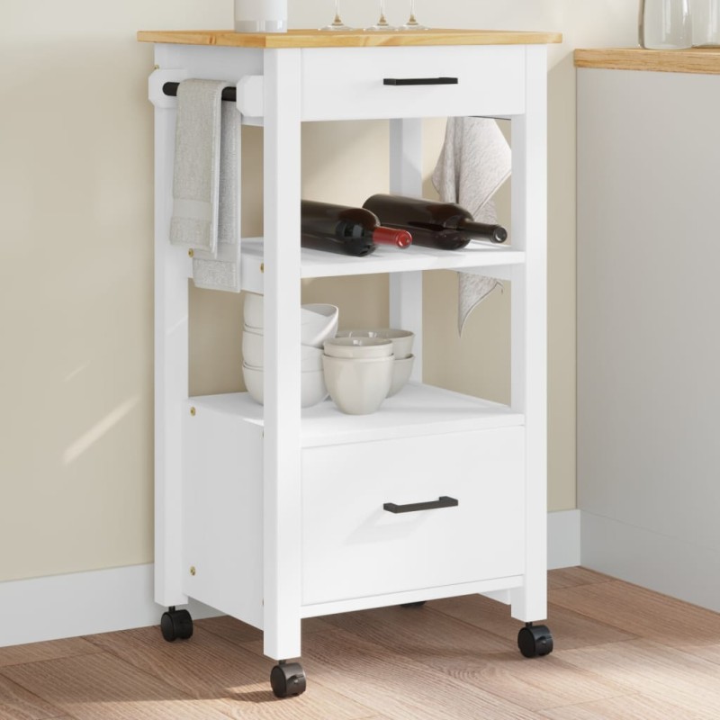 vidaXL Carrito de cocina MONZA madera maciza de pino 48x40x90 cm vidaXL Carrito de cocina MONZA madera maciza de pino 48x40x90 cm
