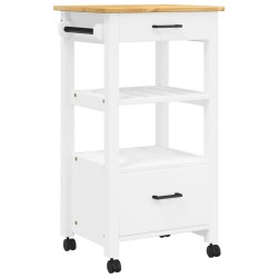 vidaXL Carrito de cocina MONZA madera maciza de pino 48x40x90 cm