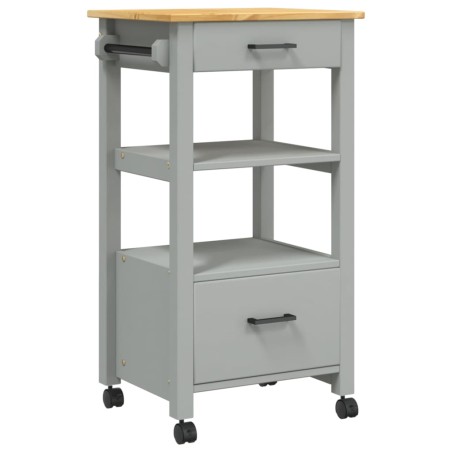 vidaXL Carrito de cocina MONZA madera maciza de pino 48x40x90 cm