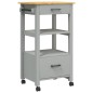 vidaXL Carrito de cocina MONZA madera maciza de pino 48x40x90 cm