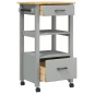 vidaXL Carrito de cocina MONZA madera maciza de pino 48x40x90 cm