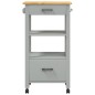 vidaXL Carrito de cocina MONZA madera maciza de pino 48x40x90 cm