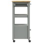 vidaXL Carrito de cocina MONZA madera maciza de pino 48x40x90 cm