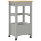 vidaXL Carrito de cocina MONZA madera maciza de pino 48x40x90 cm