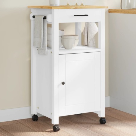 vidaXL Carrito de cocina MONZA madera maciza de pino 48x40x90 cm