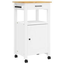vidaXL Carrito de cocina MONZA madera maciza de pino 48x40x90 cm