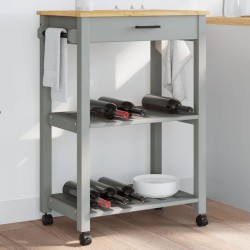 vidaXL Carrito de cocina MONZA madera maciza de pino 60x40x90 cm