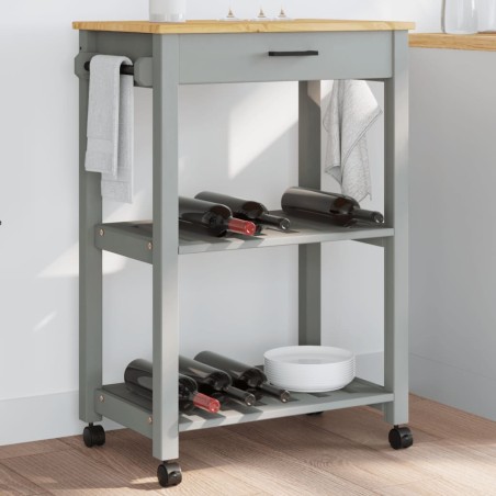 vidaXL Carrito de cocina MONZA madera maciza de pino 60x40x90 cm