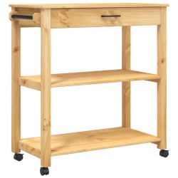 vidaXL Carrito de cocina MONZA madera maciza de pino 84x40x90 cm
