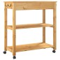 vidaXL Carrito de cocina MONZA madera maciza de pino 84x40x90 cm vidaXL Carrito de cocina MONZA madera maciza de pino 84x40x90 cm