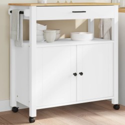vidaXL Carrito de cocina MONZA madera maciza de pino 84x40x90 cm