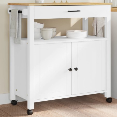 vidaXL Carrito de cocina MONZA madera maciza de pino 84x40x90 cm