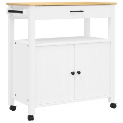 vidaXL Carrito de cocina MONZA madera maciza de pino 84x40x90 cm