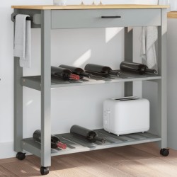 vidaXL Carrito de cocina MONZA madera maciza de pino 84x40x90 cm