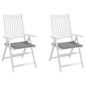vidaXL Cojines de silla de jardín 2 uds tela Oxford gris 50x50x3 cm vidaXL Cojines de silla de jardín 2 uds tela Oxford gris 50x50x3 cm