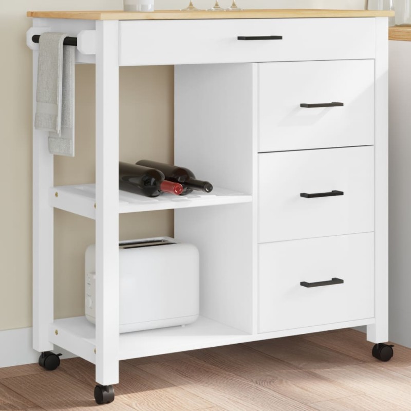 vidaXL Carrito de cocina MONZA madera maciza de pino 84x40x90 cm vidaXL Carrito de cocina MONZA madera maciza de pino 84x40x90 cm