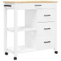 vidaXL Carrito de cocina MONZA madera maciza de pino 84x40x90 cm vidaXL Carrito de cocina MONZA madera maciza de pino 84x40x90 cm