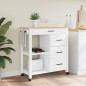 vidaXL Carrito de cocina MONZA madera maciza de pino 84x40x90 cm vidaXL Carrito de cocina MONZA madera maciza de pino 84x40x90 cm