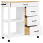 vidaXL Carrito de cocina MONZA madera maciza de pino 84x40x90 cm vidaXL Carrito de cocina MONZA madera maciza de pino 84x40x90 cm