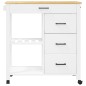 vidaXL Carrito de cocina MONZA madera maciza de pino 84x40x90 cm vidaXL Carrito de cocina MONZA madera maciza de pino 84x40x90 cm