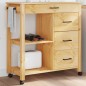 vidaXL Carrito de cocina MONZA madera maciza de pino 84x40x90 cm