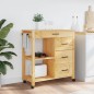 vidaXL Carrito de cocina MONZA madera maciza de pino 84x40x90 cm