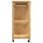 vidaXL Carrito de cocina MONZA madera maciza de pino 84x40x90 cm