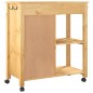 vidaXL Carrito de cocina MONZA madera maciza de pino 84x40x90 cm