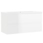 vidaXL Mueble con lavabo madera de ingeniería blanco brillo vidaXL Mueble con lavabo madera de ingeniería blanco brillo