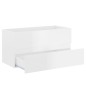 vidaXL Mueble con lavabo madera de ingeniería blanco brillo vidaXL Mueble con lavabo madera de ingeniería blanco brillo