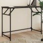 vidaXL Escritorio de madera de ingeniería y acero negro 100x45x76 cm vidaXL Escritorio de madera de ingeniería y acero negro 100x45x76 cm