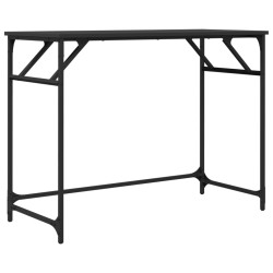 vidaXL Escritorio de madera de ingeniería y acero negro 100x45x76 cm