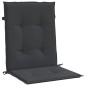 vidaXL Cojín de silla de jardín respaldo bajo 2 uds tela Oxford negro
