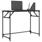 vidaXL Escritorio de madera de ingeniería y acero negro 100x45x76 cm vidaXL Escritorio de madera de ingeniería y acero negro 100x45x76 cm
