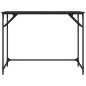 vidaXL Escritorio de madera de ingeniería y acero negro 100x45x76 cm vidaXL Escritorio de madera de ingeniería y acero negro 100x45x76 cm