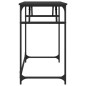 vidaXL Escritorio de madera de ingeniería y acero negro 100x45x76 cm vidaXL Escritorio de madera de ingeniería y acero negro 100x45x76 cm