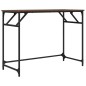 vidaXL Escritorio madera ingeniería y acero roble marrón 100x45x76 cm vidaXL Escritorio madera ingeniería y acero roble marrón 100x45x76 cm