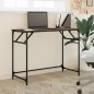 vidaXL Escritorio madera ingeniería y acero roble marrón 100x45x76 cm vidaXL Escritorio madera ingeniería y acero roble marrón 100x45x76 cm