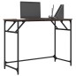 vidaXL Escritorio madera ingeniería y acero roble marrón 100x45x76 cm vidaXL Escritorio madera ingeniería y acero roble marrón 100x45x76 cm