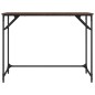 vidaXL Escritorio madera ingeniería y acero roble marrón 100x45x76 cm vidaXL Escritorio madera ingeniería y acero roble marrón 100x45x76 cm