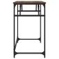 vidaXL Escritorio madera ingeniería y acero roble marrón 100x45x76 cm vidaXL Escritorio madera ingeniería y acero roble marrón 100x45x76 cm
