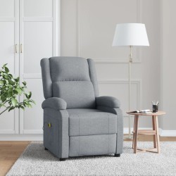 vidaXL Sillón de masaje tela gris claro