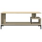 vidaXL Mueble de TV madera de ingeniería y acero roble 102x40x41 cm vidaXL Mueble de TV madera de ingeniería y acero roble 102x40x41 cm