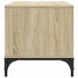 vidaXL Mueble de TV madera de ingeniería y acero roble 102x40x41 cm vidaXL Mueble de TV madera de ingeniería y acero roble 102x40x41 cm