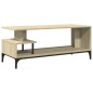 vidaXL Mueble de TV madera de ingeniería y acero roble 102x40x41 cm vidaXL Mueble de TV madera de ingeniería y acero roble 102x40x41 cm