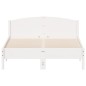 vidaXL Estructura de cama con cabecero madera pino blanco 120x190 cm vidaXL Estructura de cama con cabecero madera pino blanco 120x190 cm